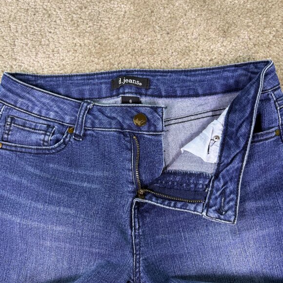 D Jeans Skinny Ankle Mid Rise Jeans Women's Size 6 Blue Denim Stretch E735 - Picture 3 of 12